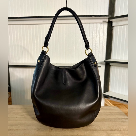 Tory Burch Black Leather Miller Slouchy Hobo Bag - Picture 3 of 10